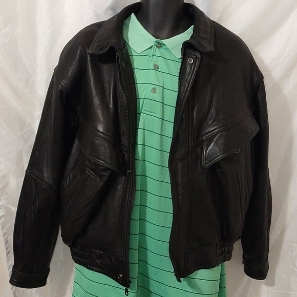 GREG BELL Vintage MENS LEATHER JACKET - Picture 2 of 9